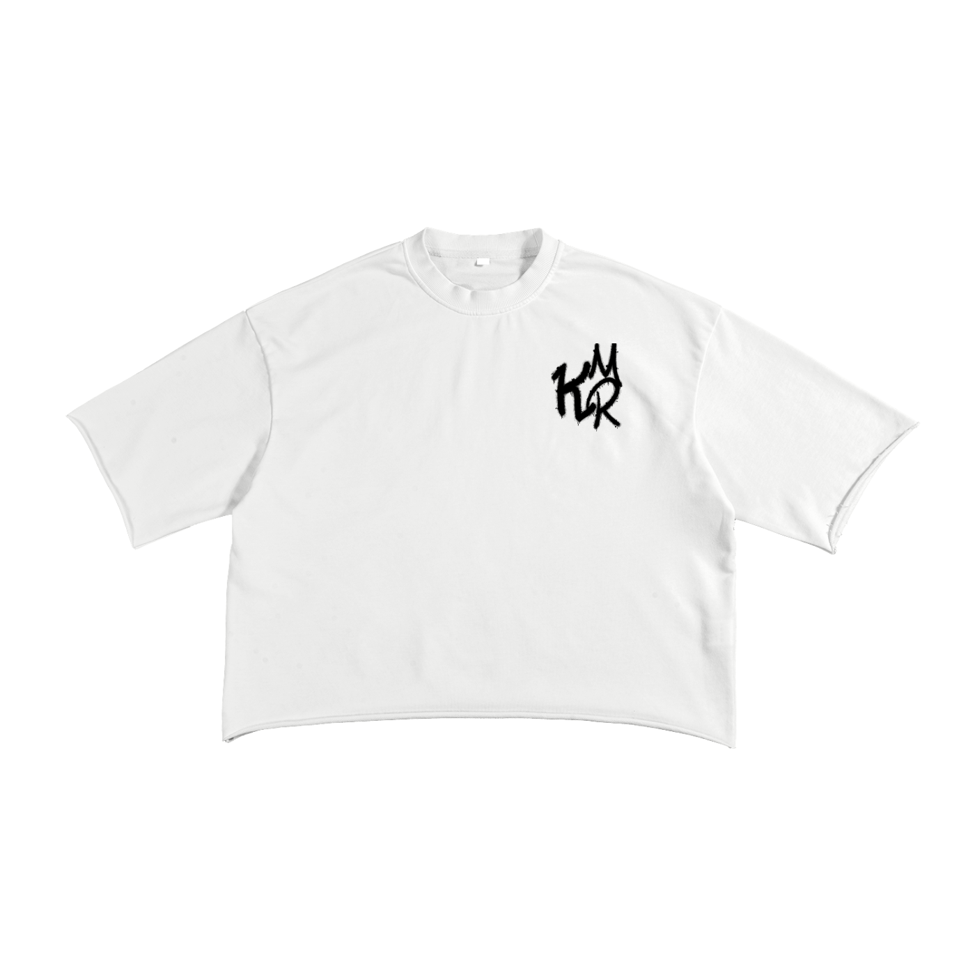 French Terry Raw Edge Crown Tee