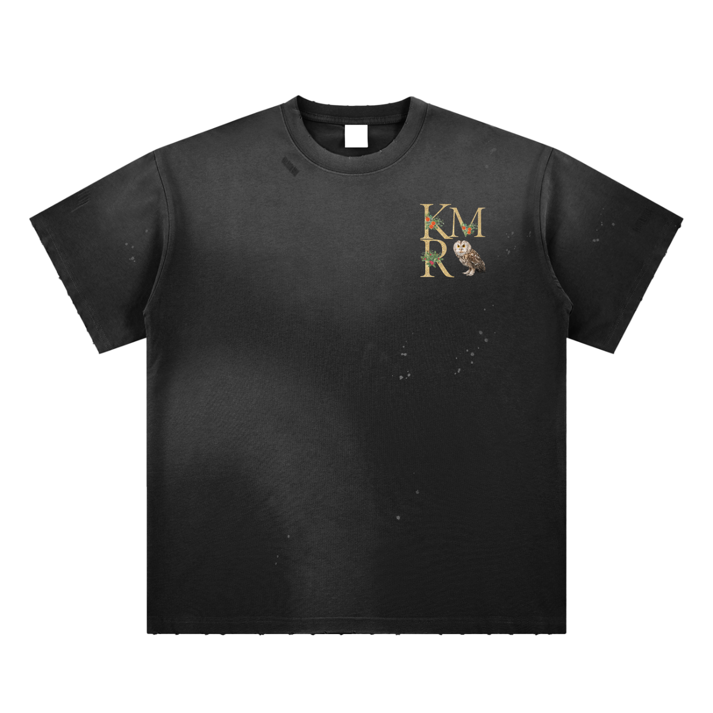 Hand-Frayed Sunfade Paint Splatter T-Shirt