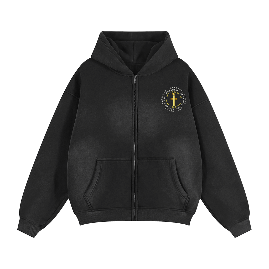 King’s Cross ShadowTwo-way Zipper Boxy Hoodie