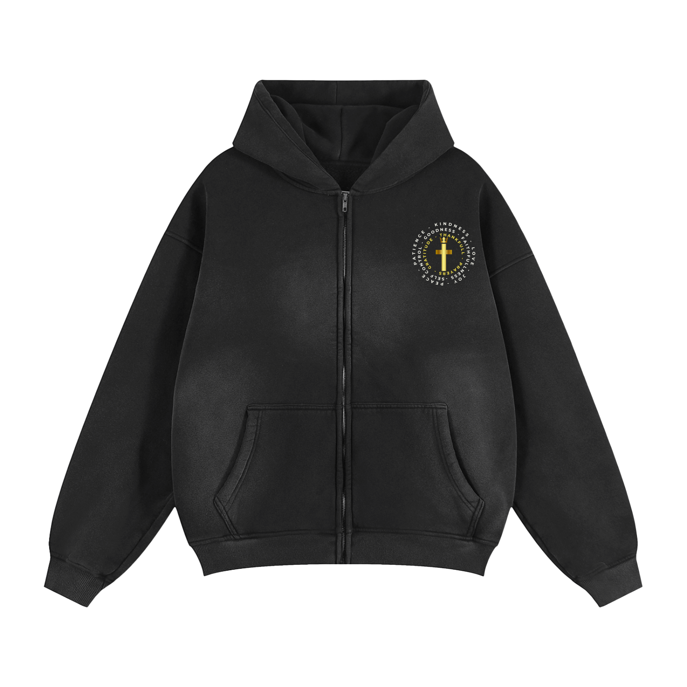 King’s Cross ShadowTwo-way Zipper Boxy Hoodie